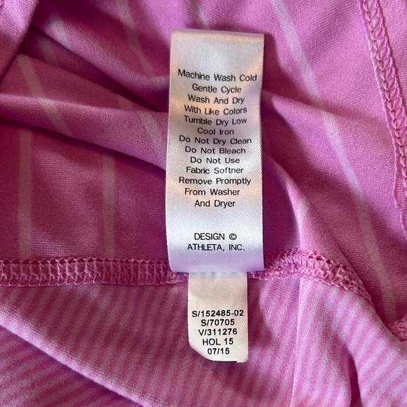 ATHLETA Racerback Varied Stripe Workout Chi Tank Top Sleeveless Purple Size M‎ - Picture 7 of 8